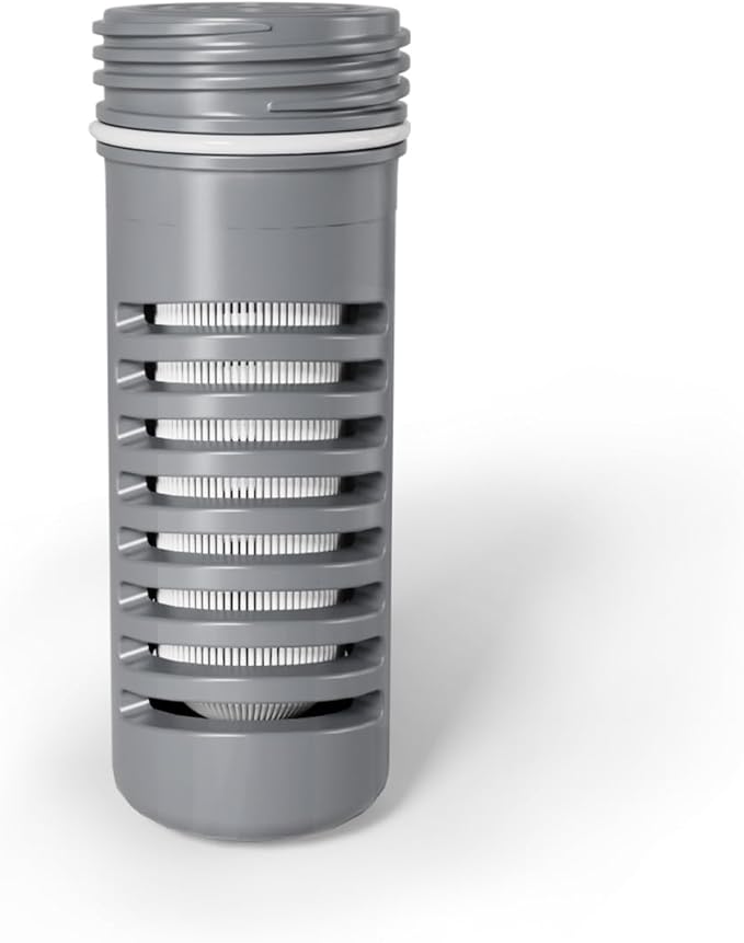 Collapsible Squeeze Water Filter Bottle with Filter with NSF/FDA Certification Befree or Peak Series replacement for Hiking,Running,Camping,Travel,Cycling,BPA-Free (Grey-filter element, 5000L)