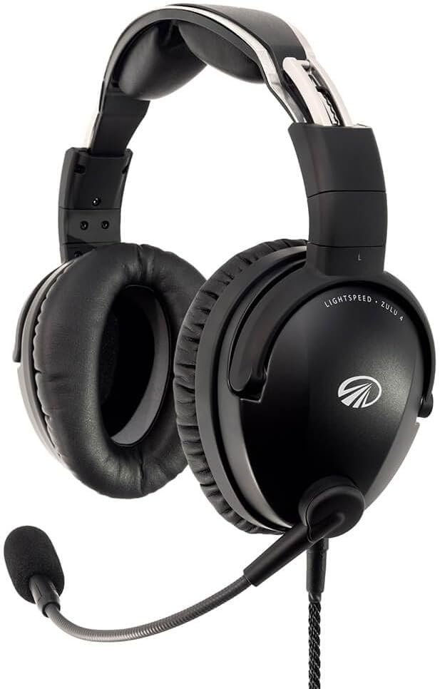 LIGHTSPEED Zulu 4 ANR Aviation Headset - with Dual Bluetooth and FrameFit™ Ear Seals (Heli U-174)