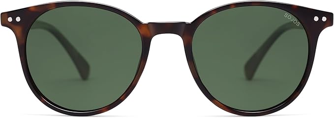 SOJOS Small Round Classic Polarized Sunglasses for Women Men Vintage Style UV400 Lens MAY SJ2113