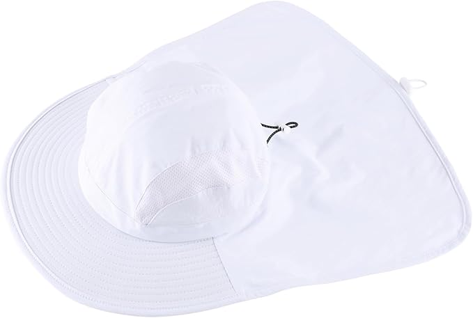 Home Prefer UPF 50+ Sun Hats for Men Women Wide Brim Fishing Hat with Neck Flap UV Protection Sunblock Safari Bucket Hat