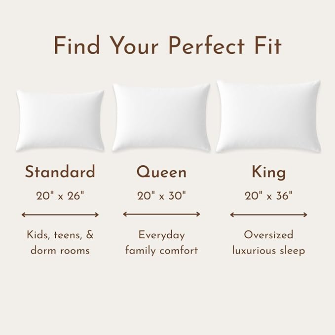 Little Sleepy Head Pillows Queen Size Set of 2, Best Pillows for Sleeping with Adjustable Loft and Hypoallergenic Down-Like Fill, Hotel Quality Comfort, Soft or Firm Support - Set of 2, 20x30