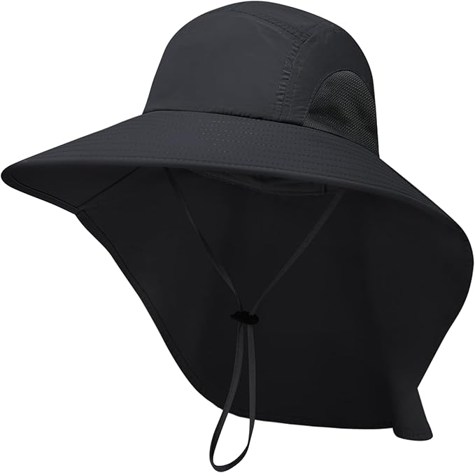 PFFY Sun Bucket Hats for Men Women 3” Wide Brim UPF 50+ Fishing & Beach Hat