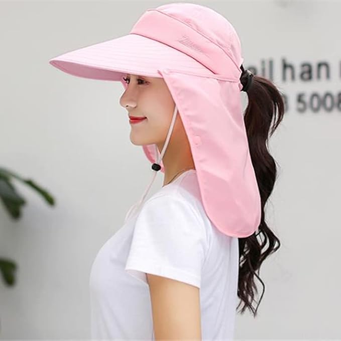 Outdoor UPF 50+ UV Sun Protection Waterproof Breathable Face Neck Flap Cover Folding Sun Hat for Men/Women