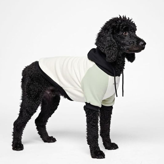 Spark Paws Dog Hoodie – Premium Dog Sweater for Small, Medium, and Large Dogs | Warm Outfits for French Bulldogs, Pitbull, Puppy, Winter Jacket Alternative - Olive Cream - 3XL