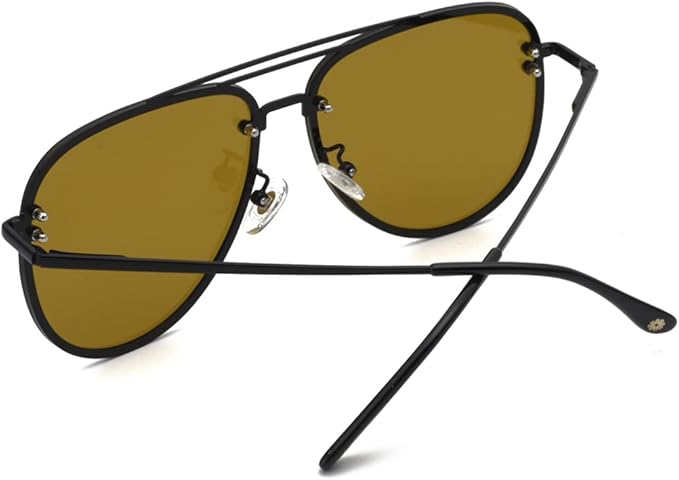 Trendy Oversized Aviator Sunglasses for Women 2025, Cute Retro Aviator Sun Glasses UV Protection Big Shades VF2203