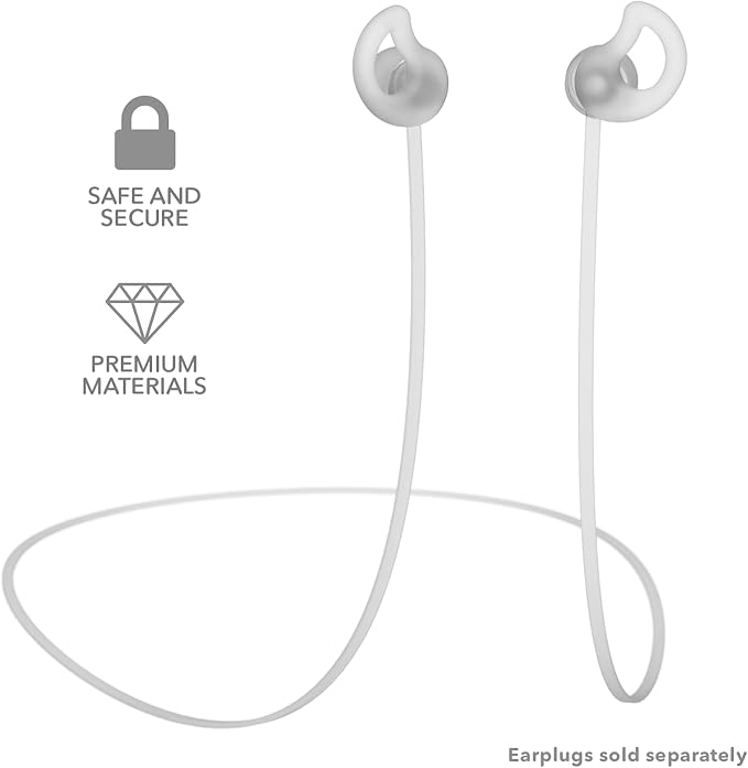 CURVD Earplug Lanyard, Soft Durable Flexible Premium Silicone Cord | Works with Most Earplugs w/Removable Tips Compatible with CURVD Everyday, Loop Quiet/Engage/Experience, Vibes and More - 26 Inches