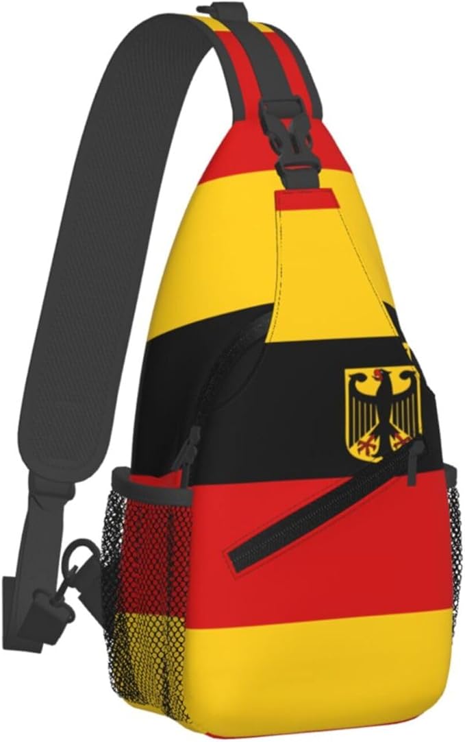 Germany Flag Sling Bag Multipurpose Crossbody Sling Backpack Travel Cycling Hiking Shoulder Bag For Women Men