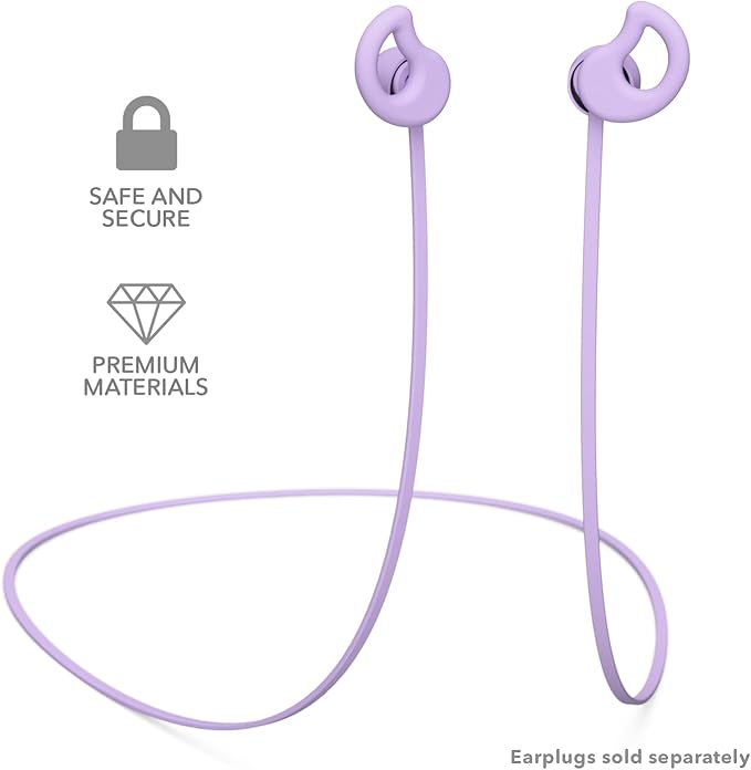 CURVD Earplug Lanyard, Soft Durable Flexible Premium Silicone Cord | Works with Most Earplugs w/Removable Tips Compatible with CURVD Everyday, Loop Quiet/Engage/Experience, Vibes and More - 26 Inches