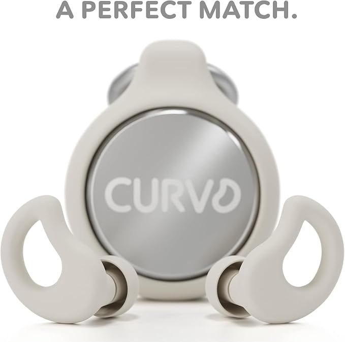 CURVD Everyday Earplugs + Case Clip Bundle, The Perfect earplug for Sleep, Travel, Noise Sensitivity/canceling + Case Clip Package Portable Waterproof Container & Silicone Sleeve for Ear Plugs(Honey)