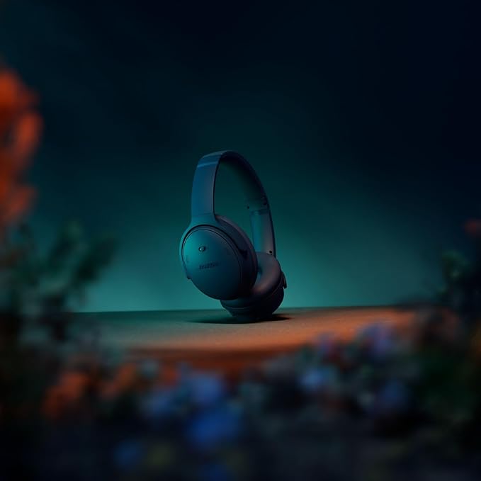Bose QuietComfort Headphones - Wireless Bluetooth Headphones, Active Over Ear Noise Cancelling and Mic, USB-C Charging, Deep Bass, Up to 24 Hours of Playtime, Twilight Blue - Limited Edition Color