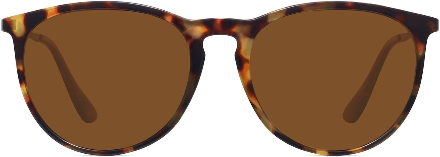 Retro sunglasses womens 2024 trendy round classic glasses
