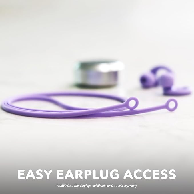 CURVD Earplug Lanyard, Soft Durable Flexible Premium Silicone Cord | Works with Most Earplugs w/Removable Tips Compatible with CURVD Everyday, Loop Quiet/Engage/Experience, Vibes and More - 26 Inches