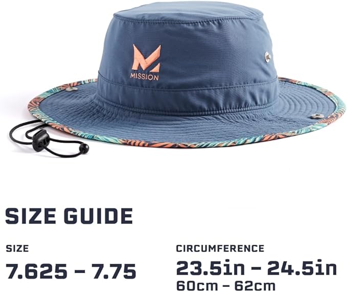 MISSION Cooling Bucket Hat - Unisex Wide-Brim Hat for Men & Women - Lightweight, Foldable & Durable - Cools Up to 2 Hours
