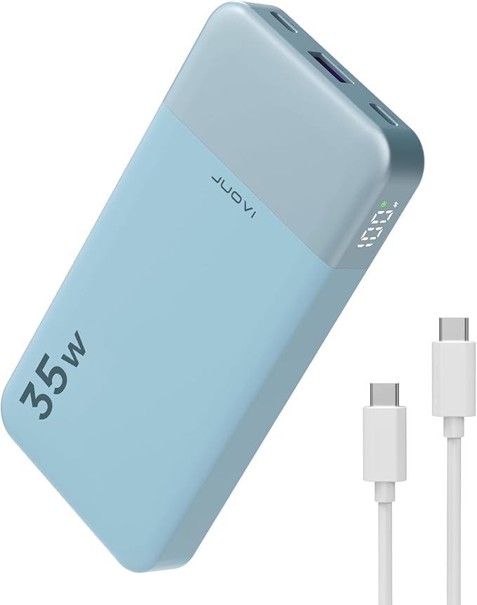 Power Bank Fast Charging 10000mAh 35W Portable Charger Small Battery Pack with PD 3.0 & QC 4.0 Type-C USB-A Input Output Lightweight Phone Charger Compatible for iPhone Samsung iPad