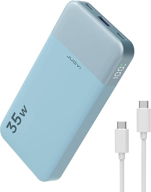Power Bank Fast Charging 10000mAh 35W Portable Charger Small Battery Pack with PD 3.0 & QC 4.0 Type-C USB-A Input Output Lightweight Phone Charger Compatible for iPhone Samsung iPad