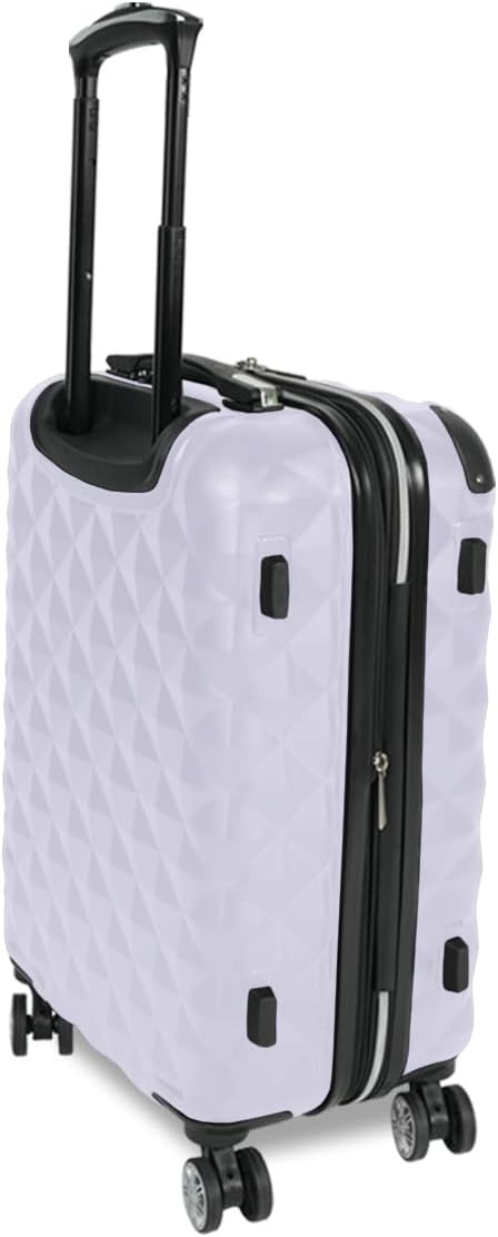 Kenneth Cole REACTION Diamond Tower Collection Lightweight Hardside Expandable 8-Wheel Spinner Travel Luggage, Lavender, 28-Inch Checked
