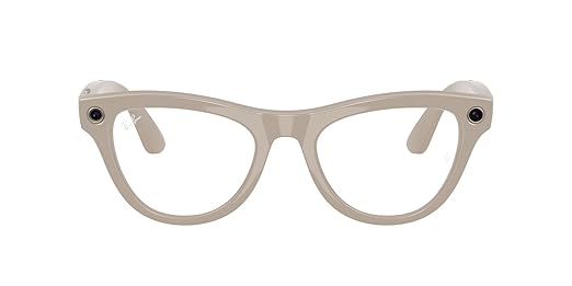 Ray-Ban Meta (Gen 1), Skyler, Shiny Chalky Grey | Smart AI Glasses for Men, Women - 12 MP Camera, Open-Ear Speakers, Video Recording, Bluetooth - Transitions® Sapphire Lenses — Wearable Technology