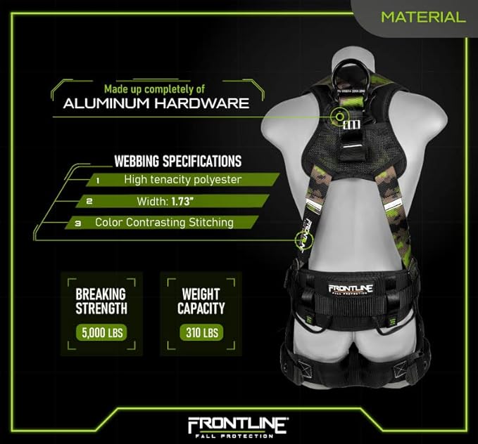 Frontline Full Body Harness | Suspension Trauma Straps| OSHA & ANSI Compliant
