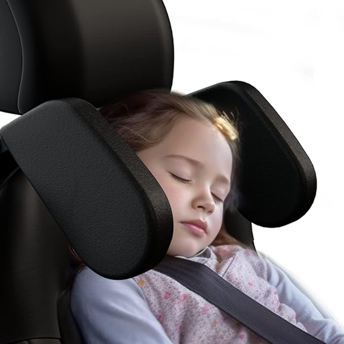 Upgraded Car Headrest Pillow, Head Support Neck Pillows, Only Suitable for Car Seat Headrest with Poles, Roadpal Adjustable Sleeping Headrest for Kids Adults Travel