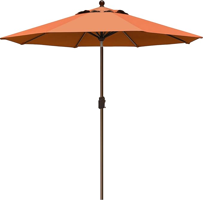 EliteShade USA 10-Year-Non-Fading 9Ft Market Umbrella Patio Umbrella Outdoor Table Umbrella with Ventilation, Rust