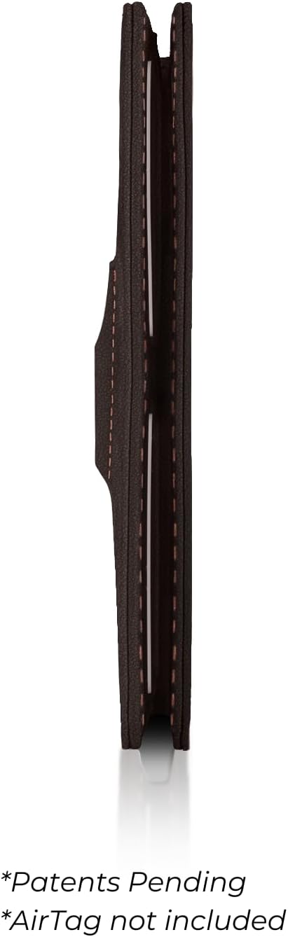 Kings Loot Passport Holder Wallet – RFID Blocking Leather Travel Wallet with Built-in Airtag Holder – Holds 1-6 Cards & Passport – Easy Pull Tab – Slim & Stylish Wallets (Truffle)