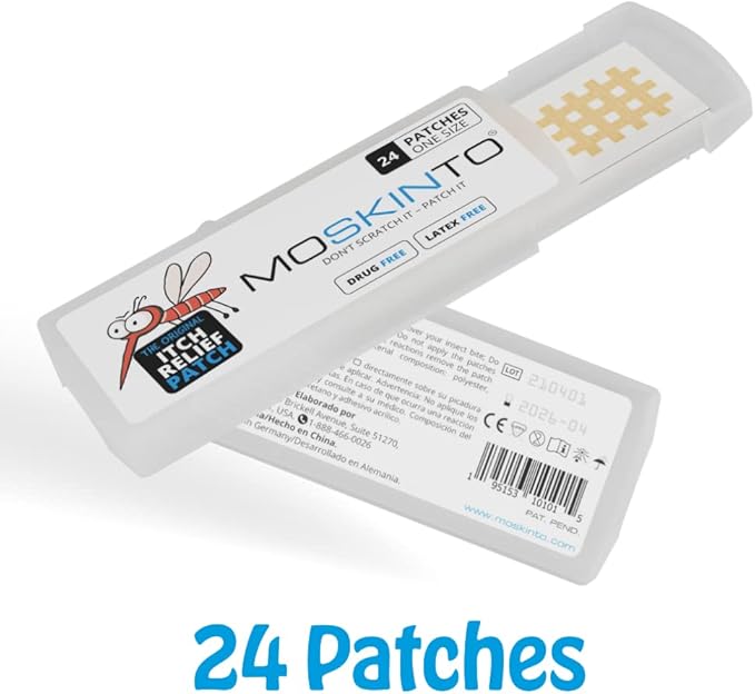Moskinto The Original Itch Relief Patch, Mosquito Bite Patches for All Ages, Instant Relief Natural Patch for Bug Bites, Travel Pack + Family Pack, Nude & Colorful Patches, 66 Count