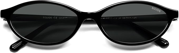 SOJOS TR90 Ultra Light Flexible Sunglasses for Women Retro Oval Polarized Cat Eye Vintage Shades UV400 Protection Comfort Fit