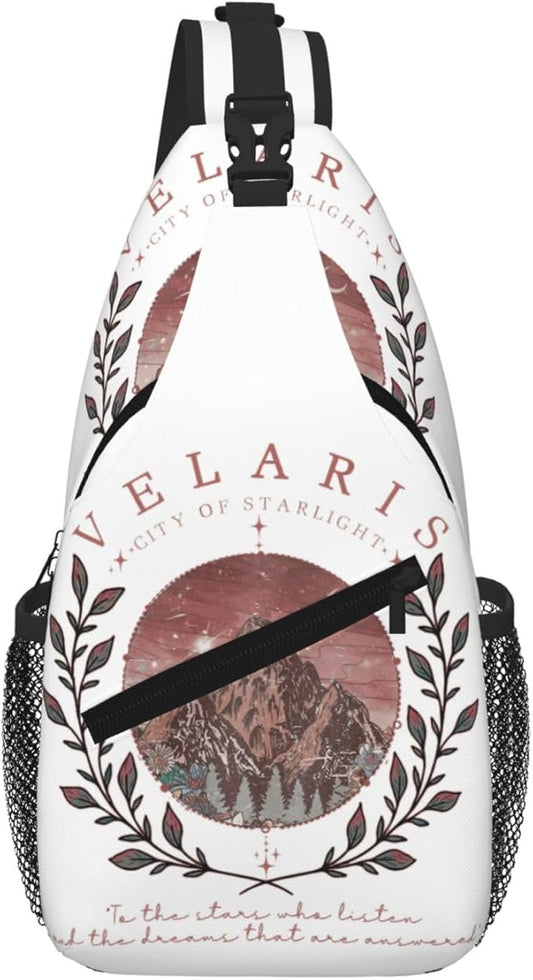 Velaris City Of Starlight Crossbody Bag Trendy Sling Bag Bakpack Casual Chest Bags Daypack For Hiking Walking Travel Running(2)