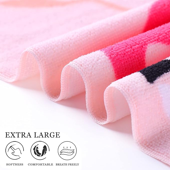 2 Packs Oversized Beach Towel Set Extra Large Big XL Pool Camping Swim Clearance Towels 36x72 Soft Blanket Cruise Essentials Accessories Must Haves Vacation Necessities Adult Flamingo Pineapple
