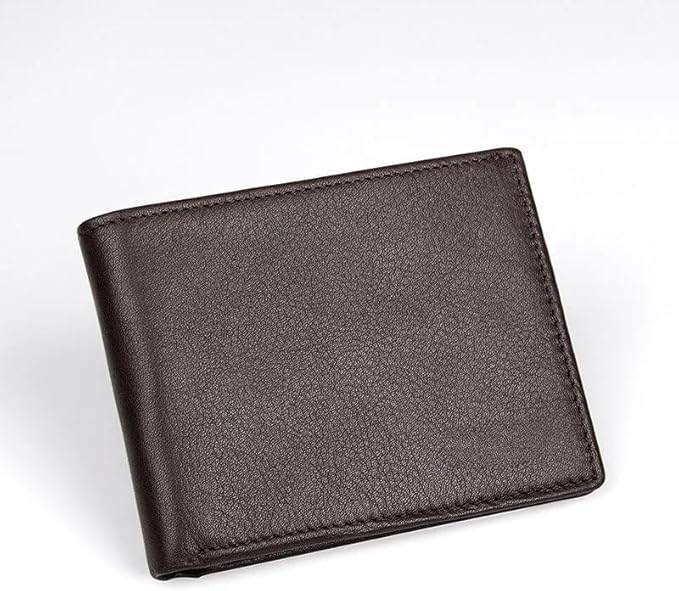 Genuine Leather Business Card Case Multifunction Organizer Credit Cards Gifts (Chocolate,Medium)