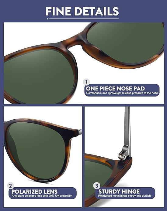 Retro sunglasses womens 2024 trendy round classic glasses