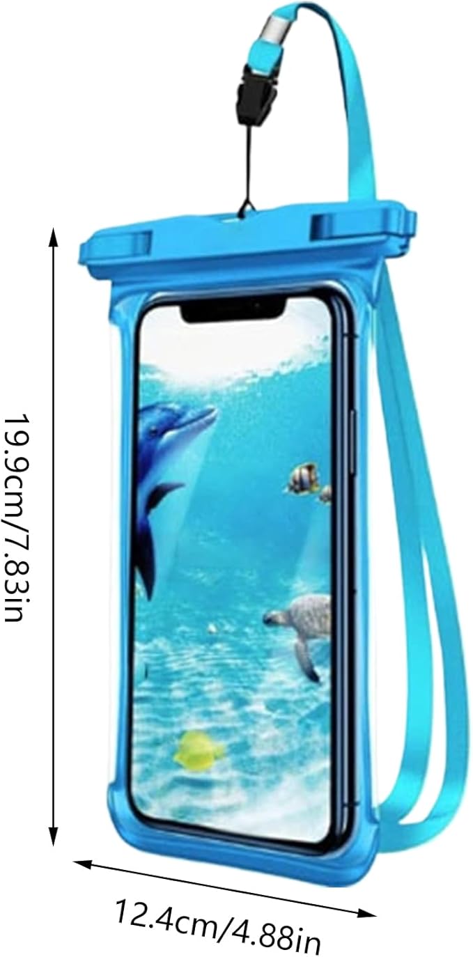 Waterproof Phone Pouch – Clear Floating Touchscreen Bag for Travel Vacation Hiking Cruise Swimming Snorkeling Kayaking, and Outdoor Activities, Lightweight Dustproof Protective. 6.8-Inch