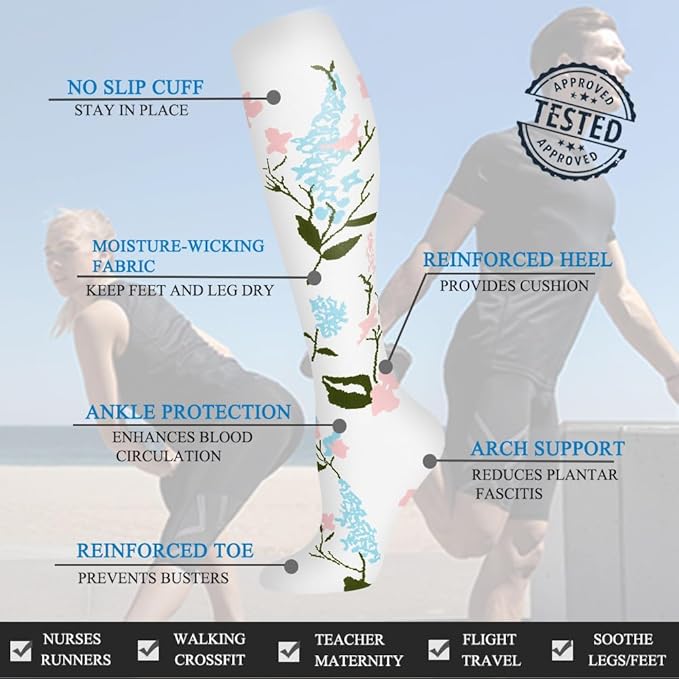 FuelMeFoot 3 Pack Copper Compression Socks - Compression Socks Women & Men Circulation - Best for Medical,Running,Athletic