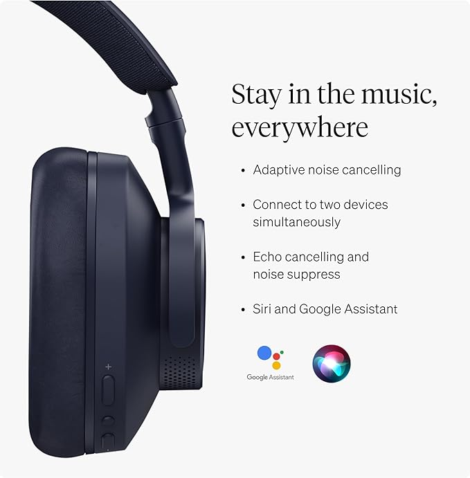 Cambridge Audio Melomania P100 SE Headphones - Bluetooth, Active Noise Cancelling with Hi-Fi Sound, 100 Hour Playback with User Replaceable Battery, Gaming Mode and Carry Case - Blue