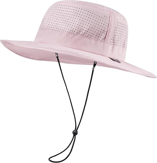 UPF 50+ Bucket Sun Hat with Laser Perforated Mesh Cooling Adjustable Breathable Lightweight for Outdoor Men Women