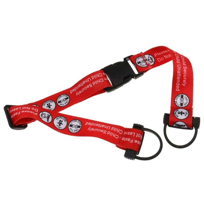 Hooshing 2PCS Kids Baby Safety Seat Belt Adjustable Supermarket Shopping Cart Belt Chair Seat Belts Red