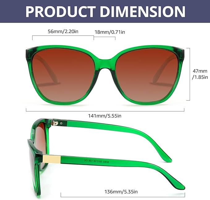 FIMILU Polarized Sunglasses for Women, Trendy Fashion Sun Glasses Square Retro Glasses UV Protection for Daily Outdoor 2pack