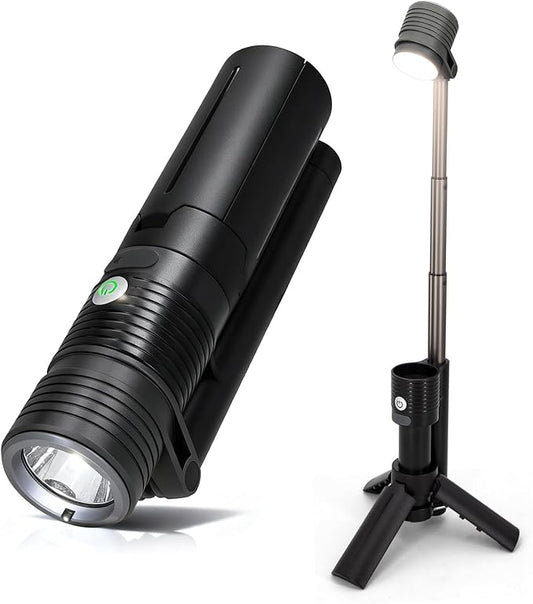 Telescopic Camping Lights, Portable Rechargeable Flashlight with SOS Mode, Magnetic Handheld LED Flashlights for Home Emergencies Camping