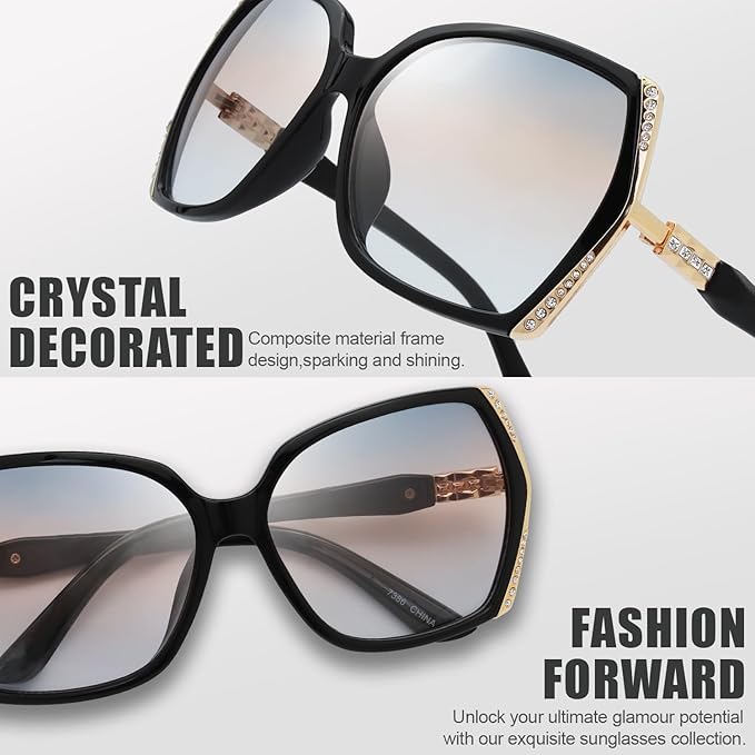 The Fresh Classic Crystal Elegant Women Beauty Design Sunglasses Gift Box