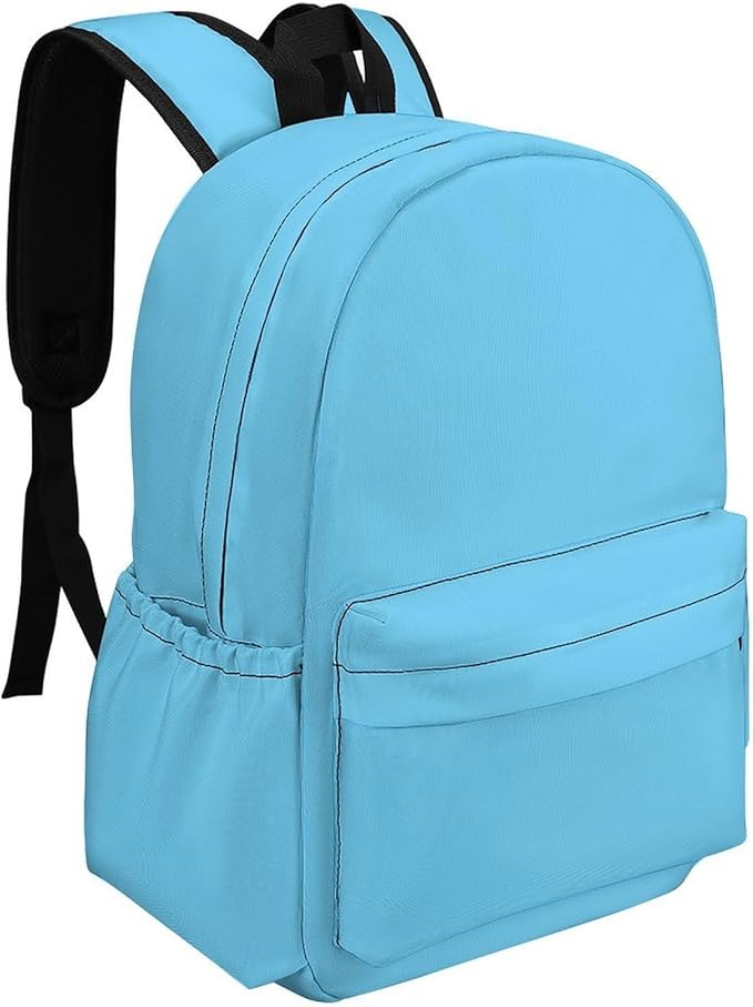 Sky Blue Backpack Adult Travel Daybag for Women Men College Backpack for Vacation Hiking Camping Bag