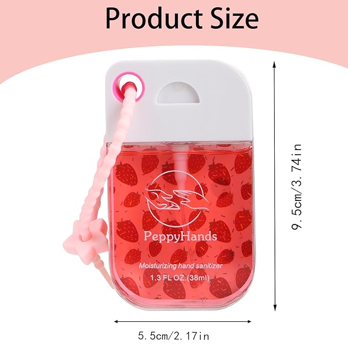 PeppyHands Hand Sanitizer, Hand Sanitizer Spray, Hydrating Spray for Hand, Portable Sanitizer spray Set ﻿for Travel Size, 500-Sprays Each Multi-Flavor (4(Pcs).)