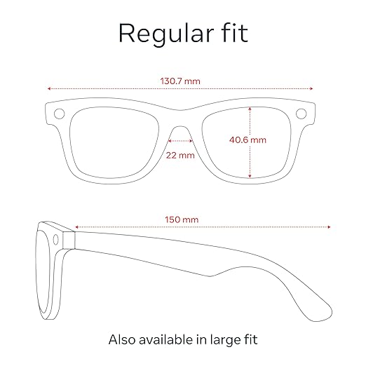 Ray-Ban Meta (Gen 1), Wayfarer, Matte Black | Smart AI Glasses for Men, Women - 12 MP Camera, Open-Ear Speakers, Video Recording, Bluetooth - Polarized Gradient Graphite Lenses - Wearable Technology