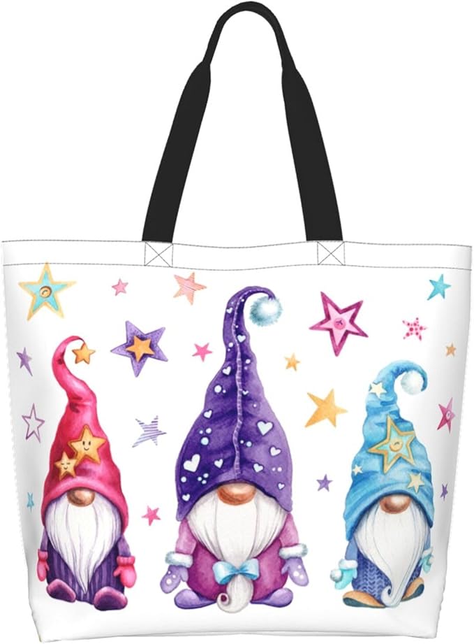 Large Tote Bag for Women Portable Beach Bag Reusable Grocery Bags Funny Gift Bag for Shopping Gym Travel