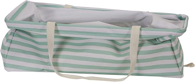 Household Essentials Teal Striped Krush Container All-Purpose Utility Tote