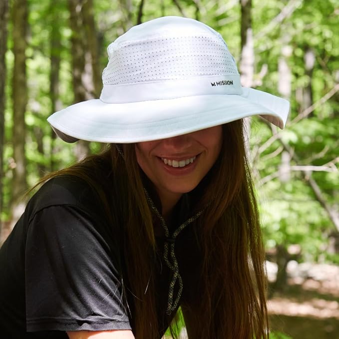 MISSION Cooling UPF Boonie Hat - Unisex Sun Hat for Hiking, Beach & Fishing - Sweat & Water Activated Technology