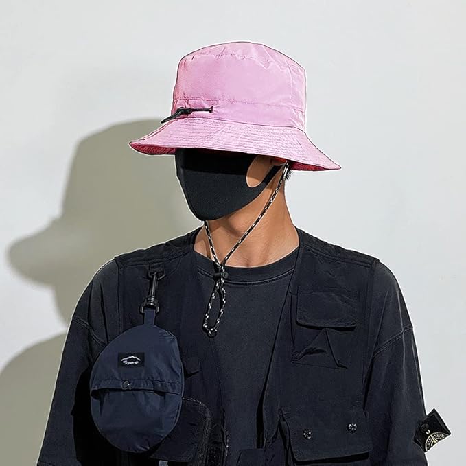 Waterproof Bucket Hat for Women and Men - UV Protection Beach Sun Hat Fishing Safari Boonie Hat Rain Hat Adjustable Packable
