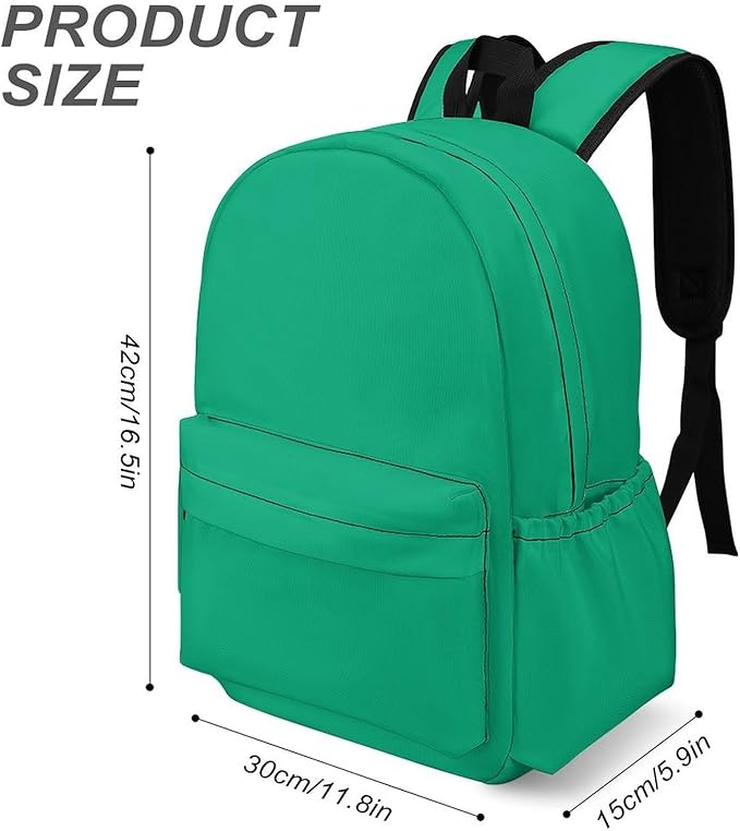 Malachite Backpack Adult Travel Daybag for Women Men College Backpack for Vacation Hiking Camping Bag