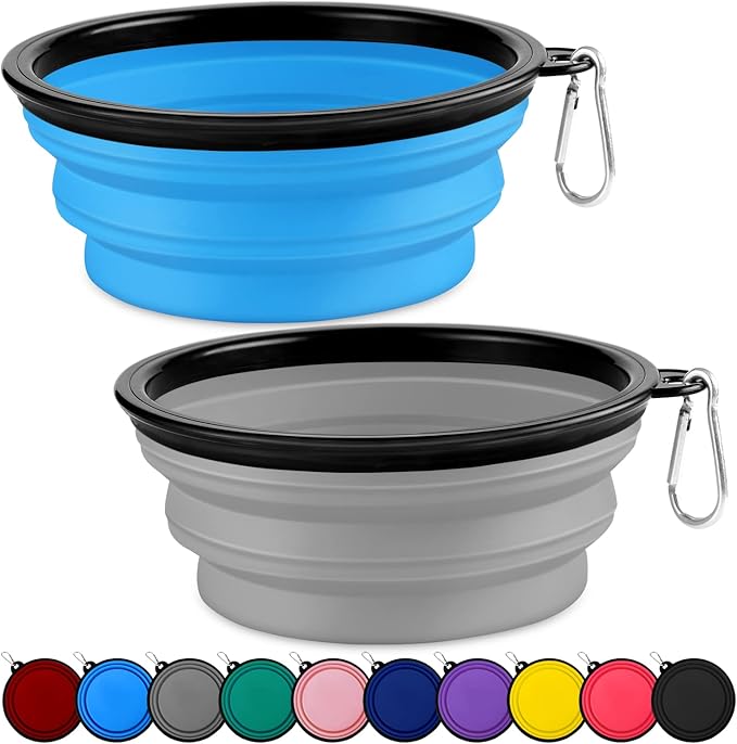 Collapsible Dog Bowl, Lightweight and Portable, Ideal for Travel, Hiking, Camping, and Everyday Use