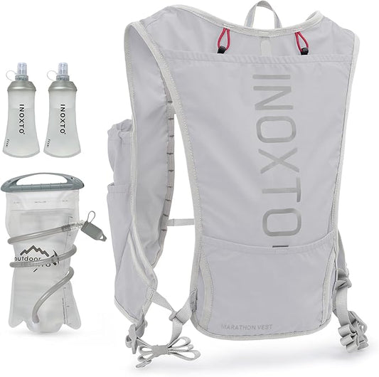 INOXTO Running Hydration Vest Backpack,Lightweight Insulated Pack with 1.5L Water Bladder Bag Daypack for Hiking Trail Running Cycling Race Marathon for Women Men
