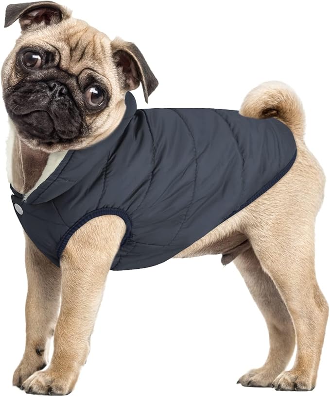 ASENKU Dog Winter Coat - Waterproof Windproof Dog Jacket, Warm Snowproof Doggie Puffer Vest for Cold Weather, Lightweight Snow Coats for Small Medium Large Dogs (3XL, Blue)